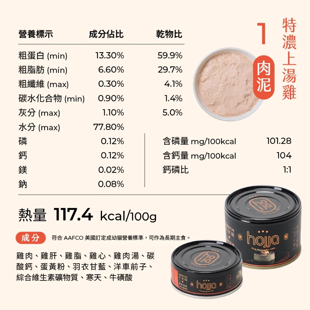 [喵皇帝] 賀家 Hojia 台灣米其林貓主食罐80g 貓罐頭-規格圖3