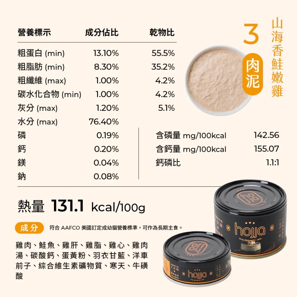 [喵皇帝] 賀家 Hojia 台灣米其林貓主食罐80g 貓罐頭-規格圖3