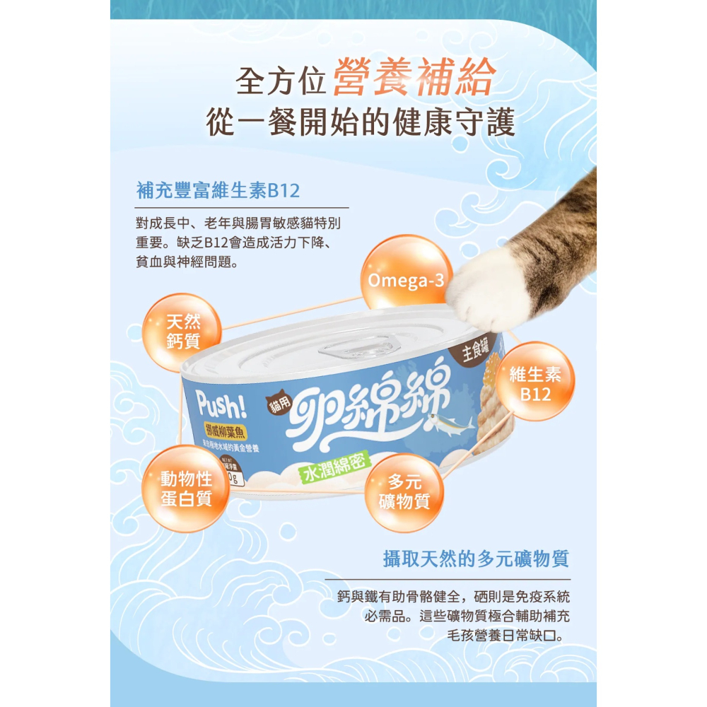 [喵皇帝] Push! 卵綿綿 🇮🇸冰島魚卵貓用主食罐 80g 貓罐頭-細節圖7