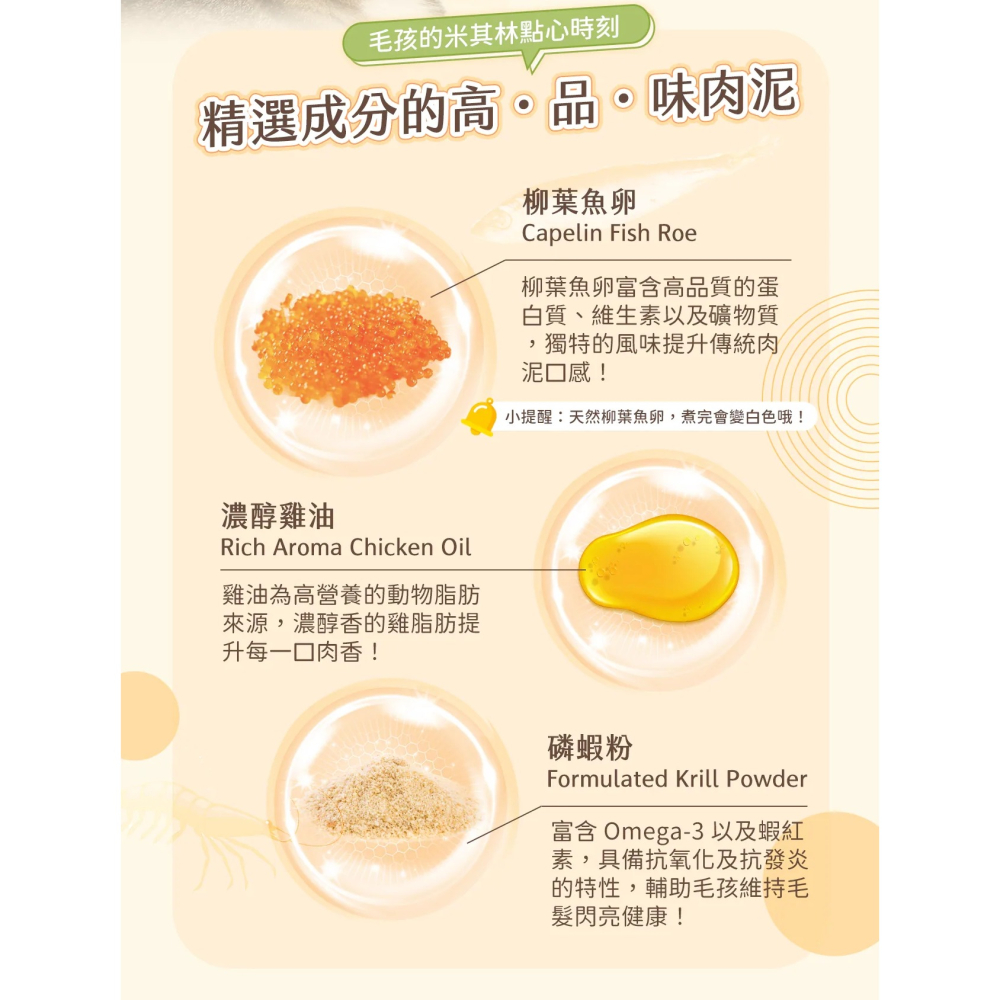 [喵皇帝] Push!【爆爆泥】魚卵肉泥條 15gx4入/包 貓條 貓肉泥 貓零食 犬貓適用-細節圖2