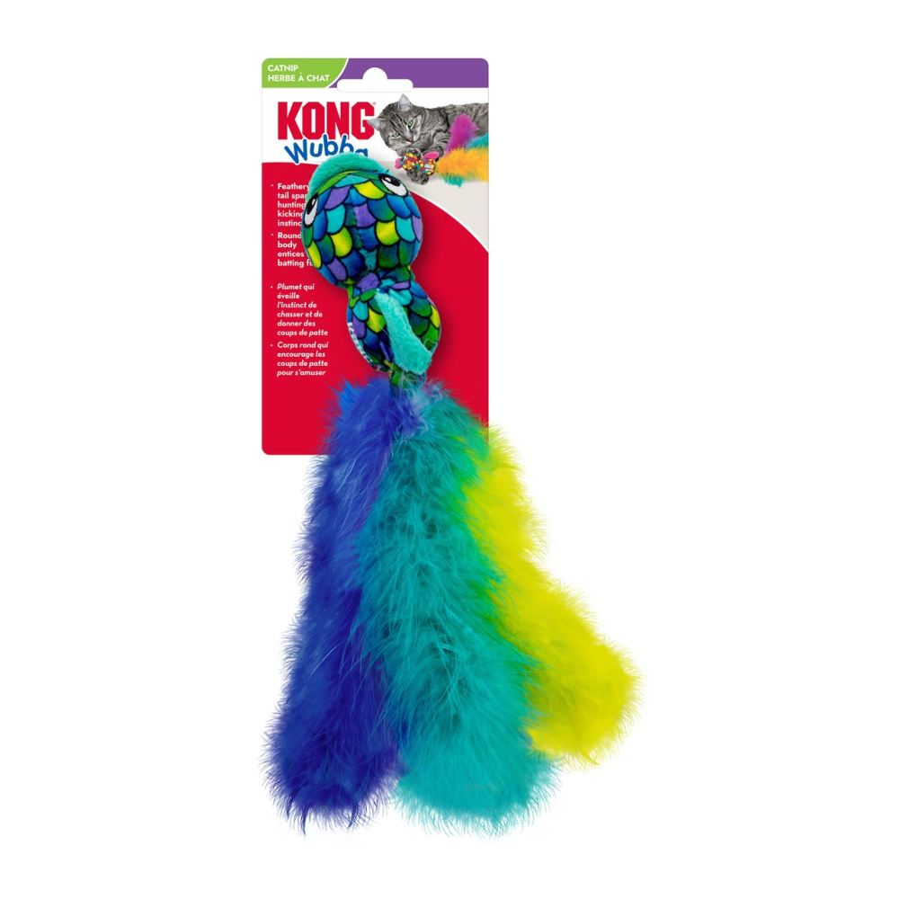 [喵皇帝] 美國 KONG Wubba Fish / 舞吧羽毛魚 (WC67) 貓玩具 貓薄荷-細節圖4