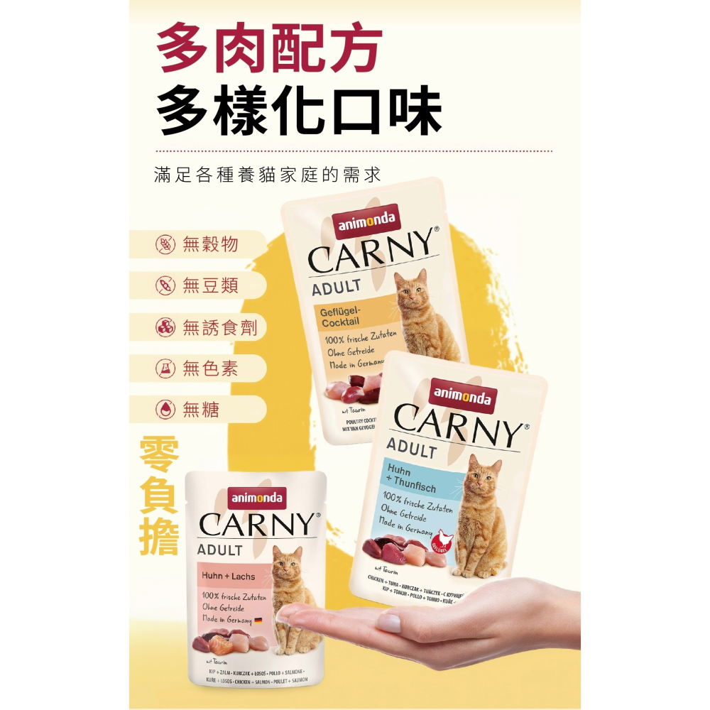 [喵皇帝] 德國 Animonda愛諾德 Carny卡昵 主食貓餐包 85g-細節圖9