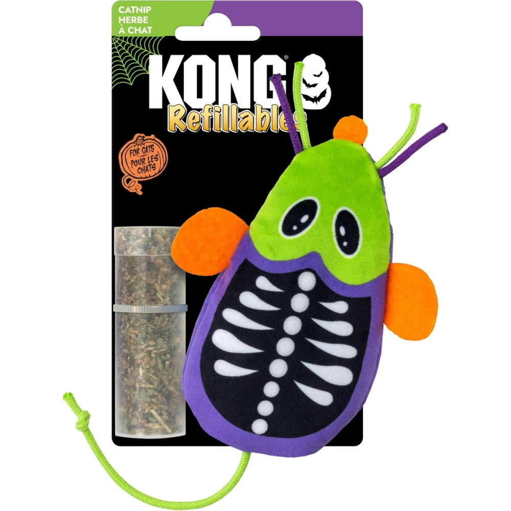 [喵皇帝] 美國 KONG 萬聖骷髏綠老鼠 可重複填充貓草 貓薄荷玩具 貓玩具 26C111-細節圖4