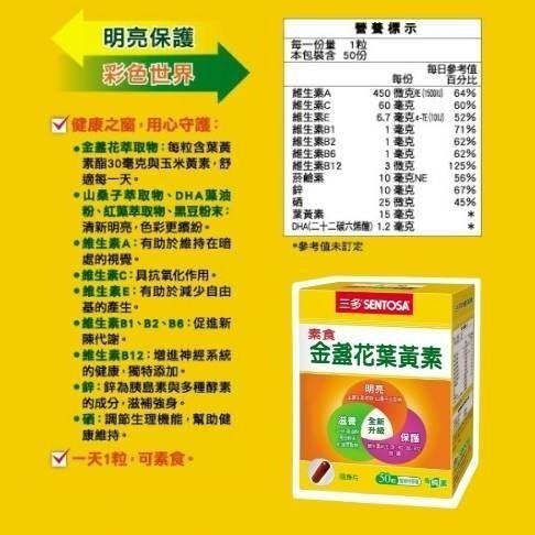 三多葉黃素 金盞花葉黃素／plus蝦紅素軟膠囊／葉黃素凍／游離型葉黃素+黑醋栗／素食金盞花葉黃素-細節圖7