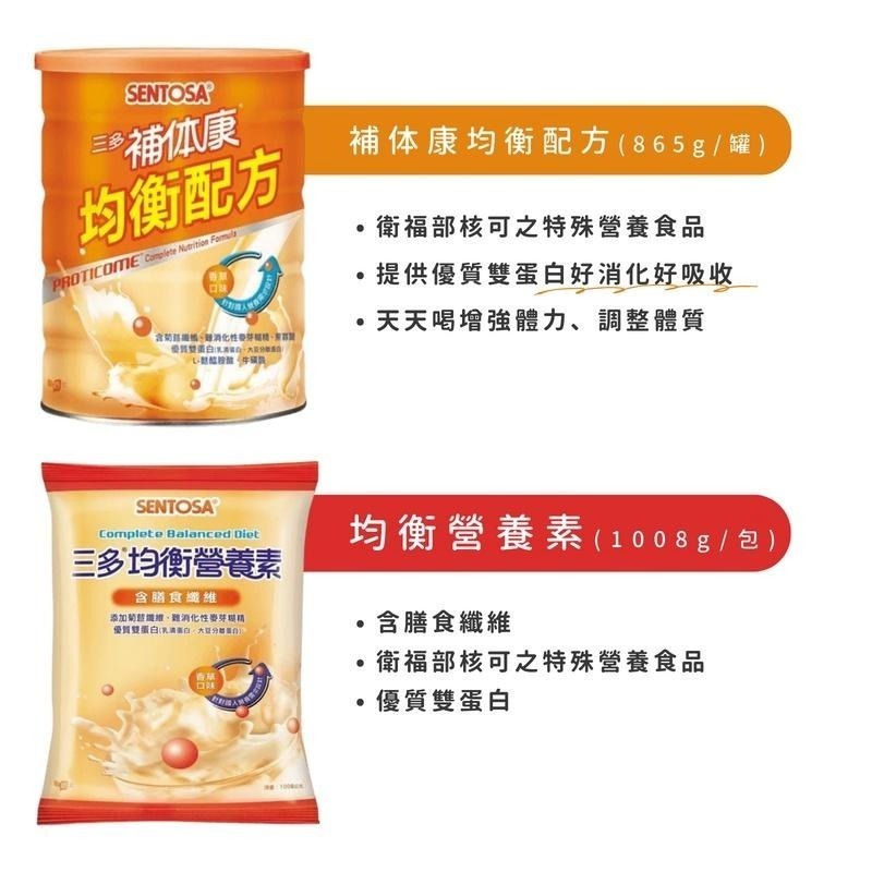三多補体健／均衡營養素1008g／補體康均衡配方／綜合優蛋白／奶蛋白S-P93  奶素 成人奶粉 《金太郎優選》-細節圖3