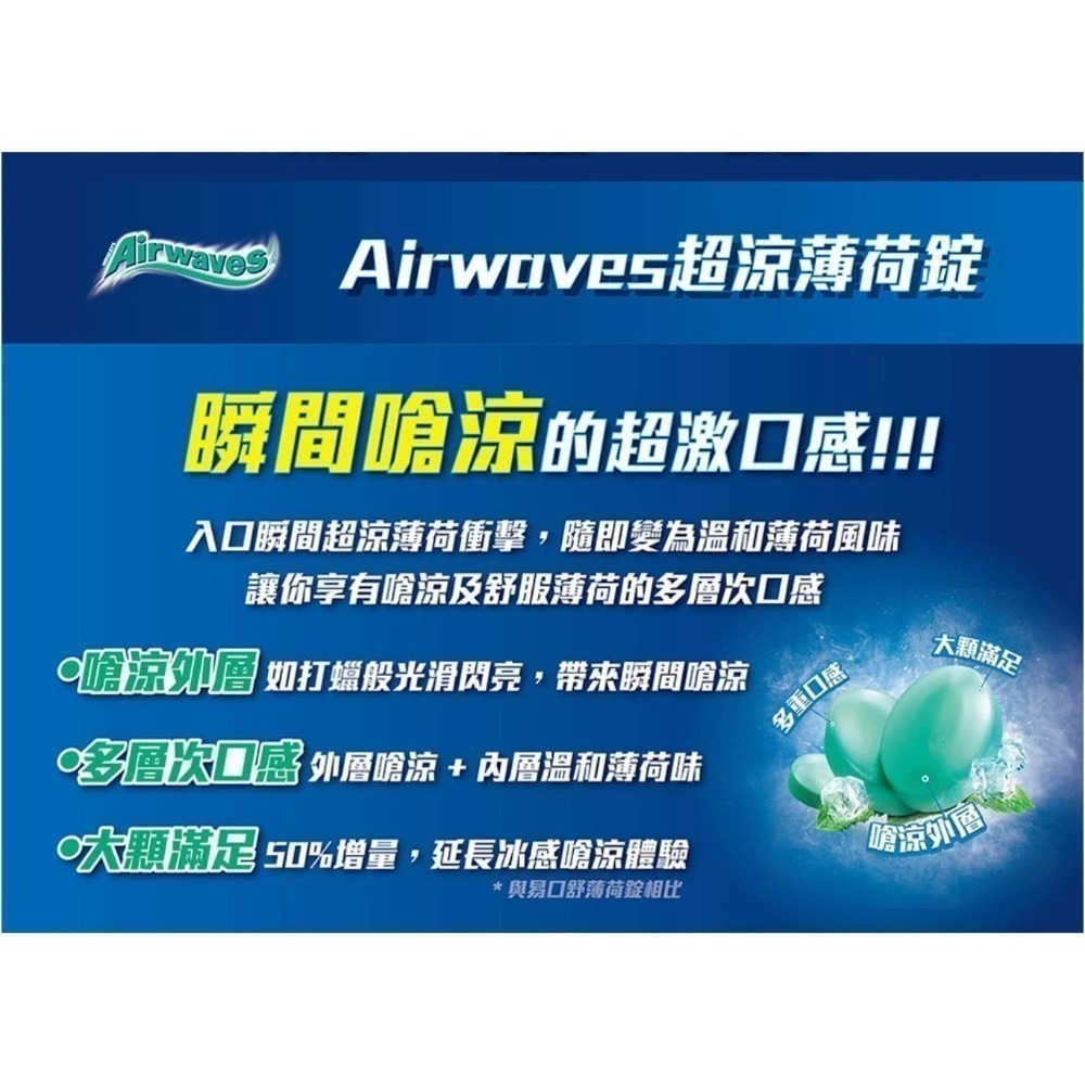 Airwaves 無糖口香糖超值包(62g) 極酷嗆涼 超涼薄荷-細節圖4