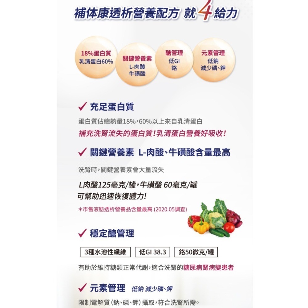 1箱免運🔥三多 補体康 透析營養配方（240mlx24罐＼箱）洗腎適用 奶素 香草口味-細節圖5