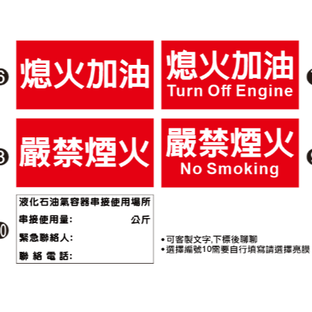 77. 嚴禁煙火 熄火加油  安全標語貼紙  可燃性高壓氣體場所標示 消防警示 警示貼紙  自黏貼紙 軟式防水防曬-細節圖2