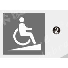 85. 友善標誌  灰底白圖 身障貼紙  輪椅貼紙 無障礙  PVC防水防曬貼紙-規格圖3