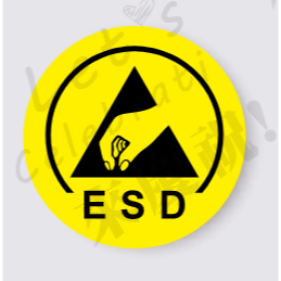V01   ESD標籤貼紙 靜電敏感 靜電防護 防靜電標籤貼紙 1公分 120枚/1份 ESD貼紙 無塵貼紙-規格圖2