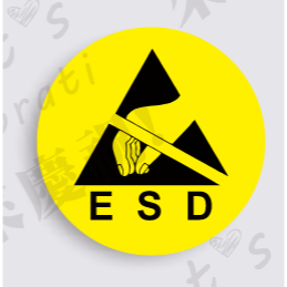 V01   ESD標籤貼紙 靜電敏感 靜電防護 防靜電標籤貼紙 1公分 120枚/1份 ESD貼紙 無塵貼紙-規格圖2