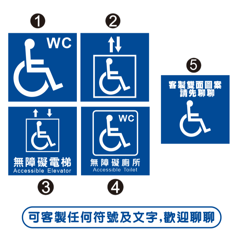 G01  L型 壁面 側面 壓克力標示牌 告示牌 無障礙 無障礙廁所 無障礙樓梯 無障礙電梯 坡道-細節圖5