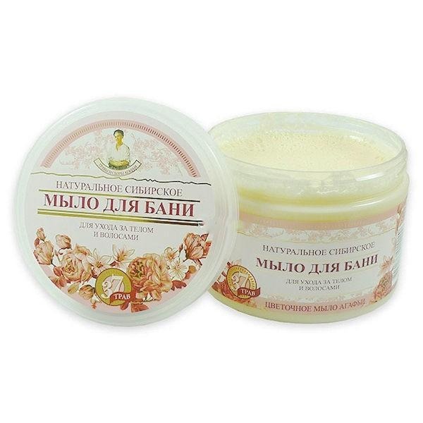 俄羅斯 Agafia 草本妍萃黑皂霜/白皂霜/花皂霜 500ml 皂膏 皂膠 沐浴霜 沐浴膠 洗澡 洗髮-YES 美妝-細節圖7