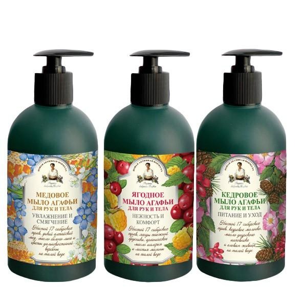 俄羅斯 Agafia 阿卡菲 草本沐浴乳 500ml 雪松 莓果 蜂蜜馬鞭草 阿卡菲老奶奶-YES 美妝-細節圖5