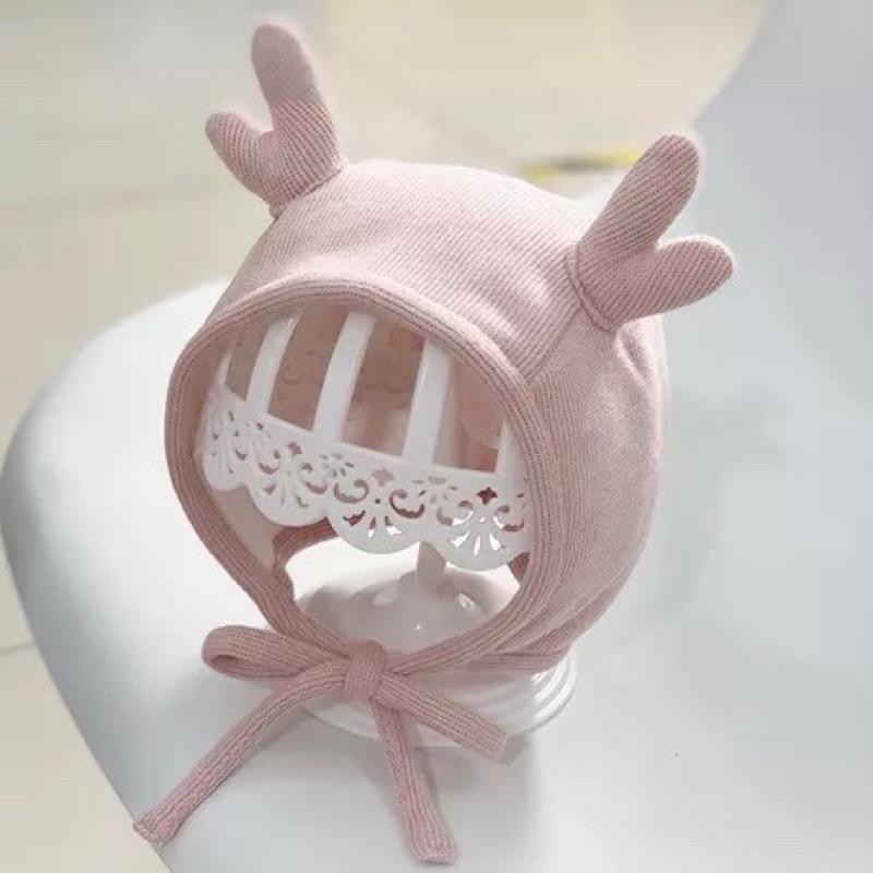 Cheerfulsprouts台灣出貨2022新款嬰幼兒帽子春秋冬季寶寶包頭帽可愛超萌秋冬幼兒護耳胎帽女寶寶宮廷帽-細節圖2