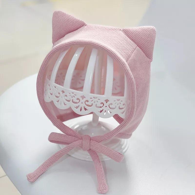 Cheerfulsprouts台灣出貨2022新款嬰幼兒帽子春秋冬季寶寶包頭帽可愛超萌秋冬幼兒護耳胎帽女寶寶宮廷帽-細節圖6