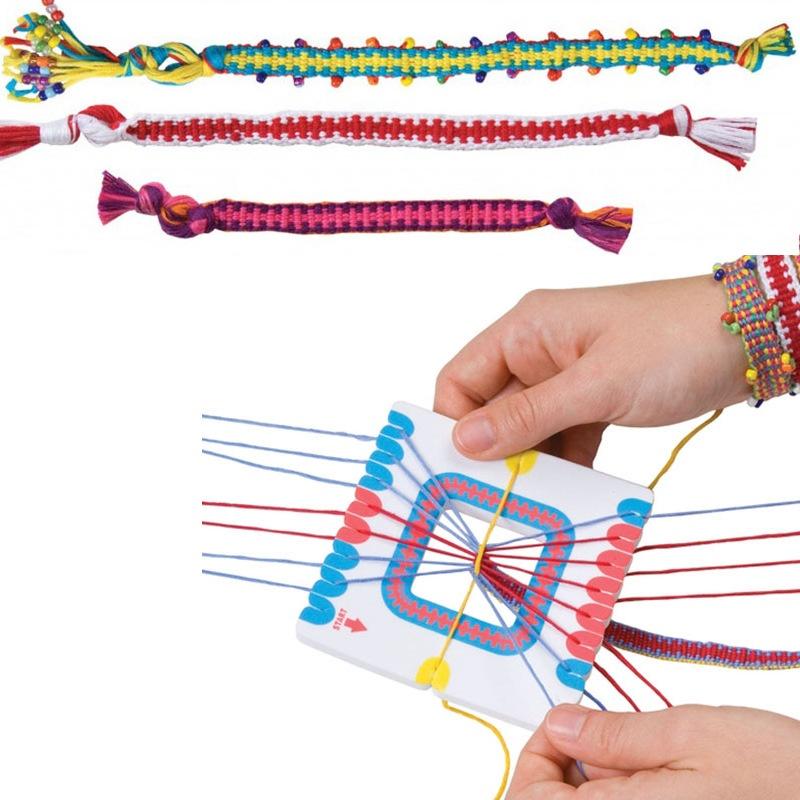 Cheerfulsprouts 台灣出貨兒童DIY串珠編織手鏈手繩穿珠製作飾品玩具女-細節圖3