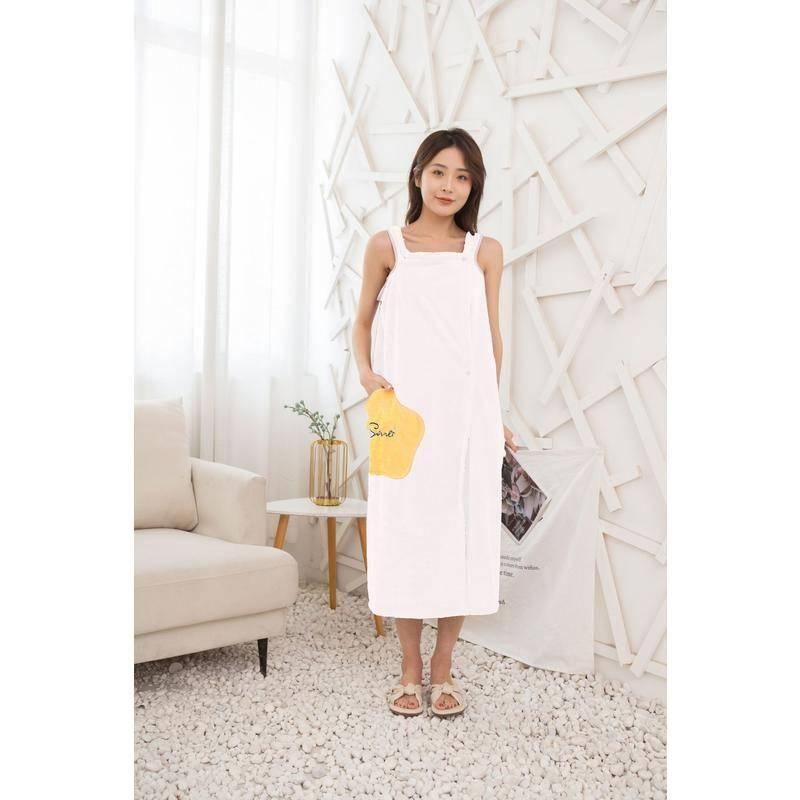 星星浴裙家用珊瑚絨浴巾性感魔術加厚吸水網紅吊帶百變可穿女浴袍-細節圖6