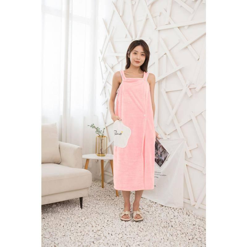 星星浴裙家用珊瑚絨浴巾性感魔術加厚吸水網紅吊帶百變可穿女浴袍-細節圖7