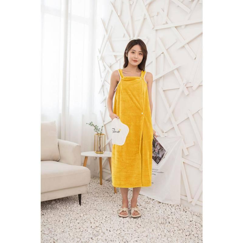 星星浴裙家用珊瑚絨浴巾性感魔術加厚吸水網紅吊帶百變可穿女浴袍-細節圖8