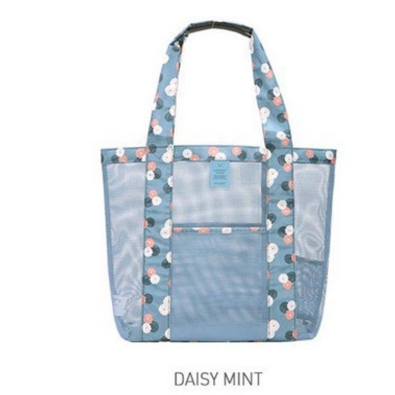 戶外旅行收納袋沙灘網袋單肩大容量沙灘包衣服收納包-細節圖6