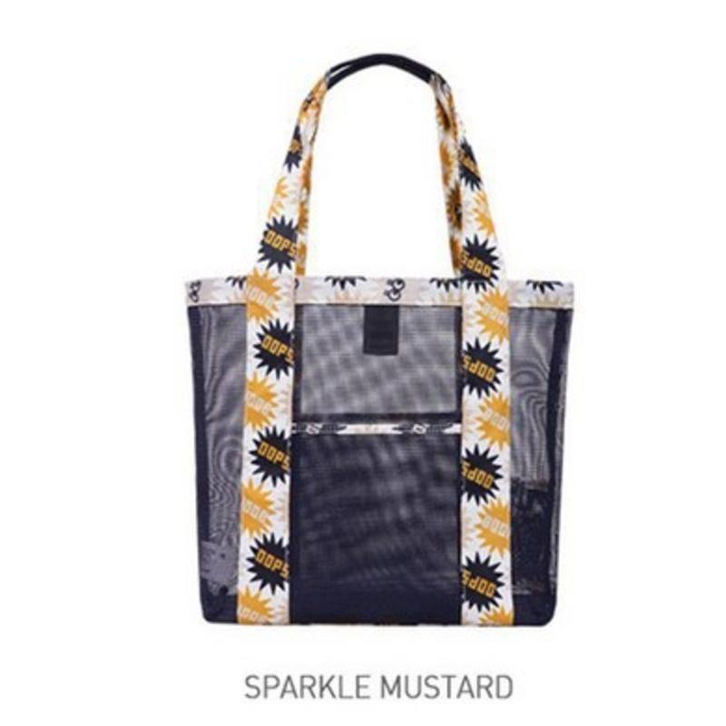 戶外旅行收納袋沙灘網袋單肩大容量沙灘包衣服收納包-細節圖9