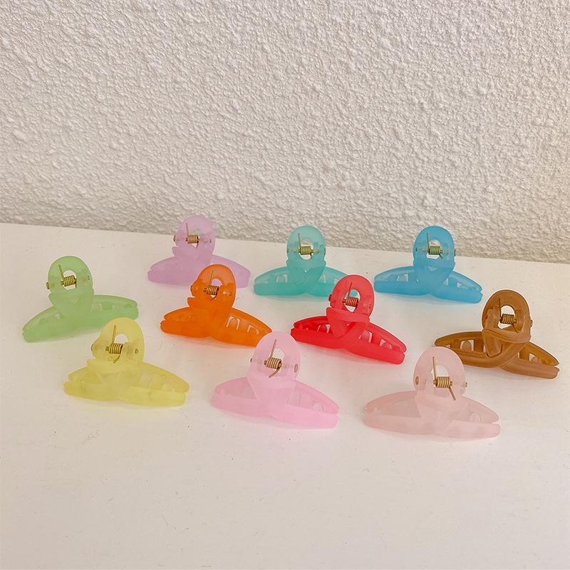 Cheerfulsprouts新款韓國彩色磨砂啞光兒童發爪小清新糖果色女童後腦勺鯊魚抓夾-細節圖4