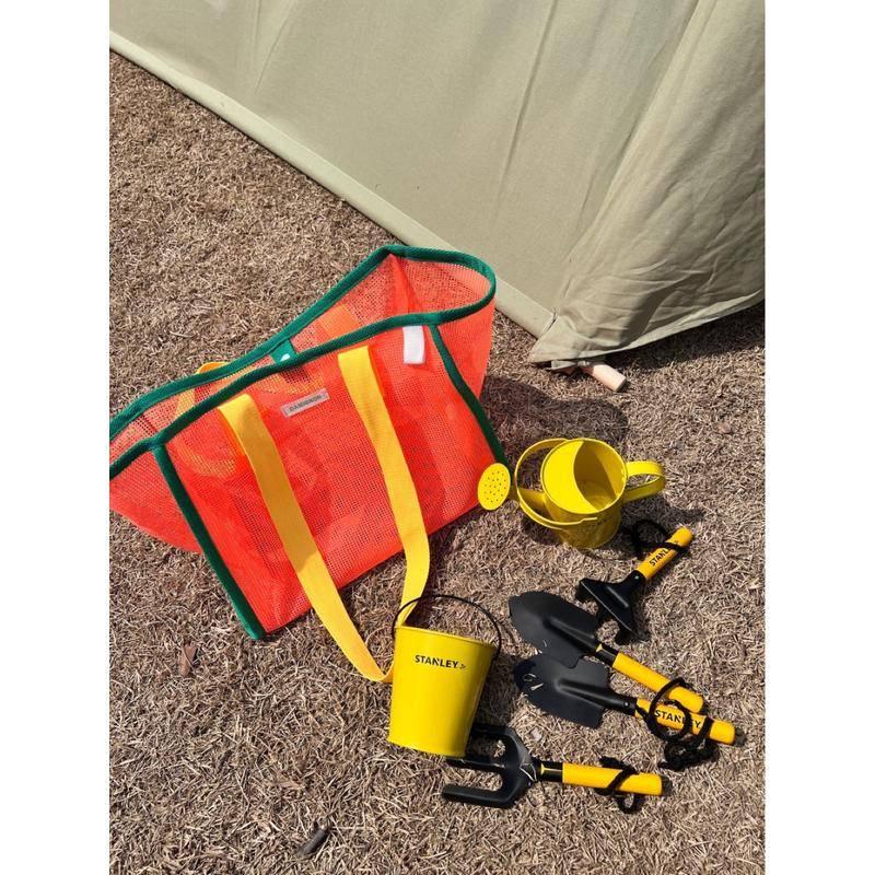 ins韓手提網眼沙灘包漏水洗澡包浴兜大容量旅行游泳收納袋玩具籃-細節圖3