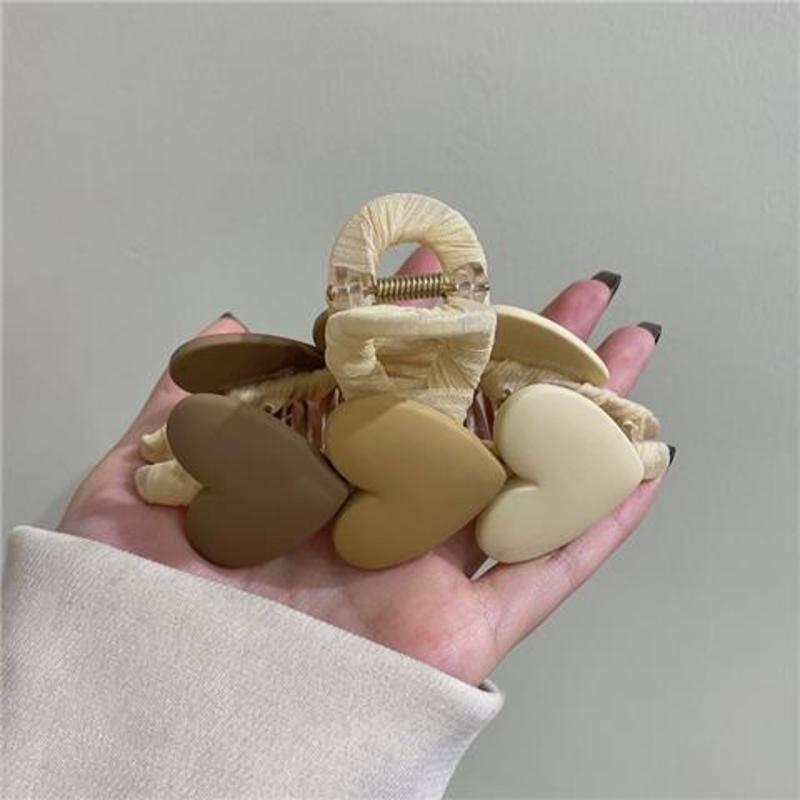 Cheerfulsprouts網美鯊魚夾頭飾後腦勺氣質韓版愛心五角星髮夾百搭卡通髮夾女夏季網紅鯊魚夾頭飾-細節圖4