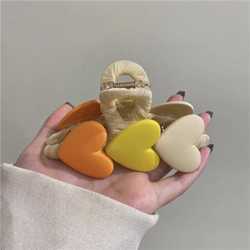 Cheerfulsprouts網美鯊魚夾頭飾後腦勺氣質韓版愛心五角星髮夾百搭卡通髮夾女夏季網紅鯊魚夾頭飾-細節圖5