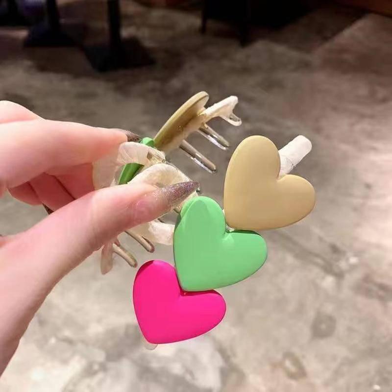 Cheerfulsprouts網美鯊魚夾頭飾後腦勺氣質韓版愛心五角星髮夾百搭卡通髮夾女夏季網紅鯊魚夾頭飾-細節圖6