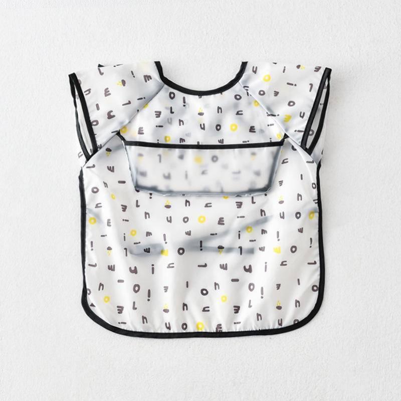 CheerfulSprouts無袖雨傘兒童防水圍兜無袖嬰兒防水罩衣嬰幼兒滌塔夫防水BLW吃飯衣-細節圖7