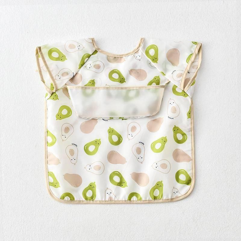 CheerfulSprouts無袖雨傘兒童防水圍兜無袖嬰兒防水罩衣嬰幼兒滌塔夫防水BLW吃飯衣-細節圖8