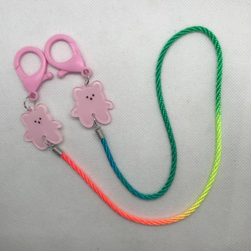 Cheerfulsprouts ins新款diy亞克力小熊眼鏡掛繩兒童成人眼鏡鏈口罩鏈項鍊配件鏈條-細節圖5