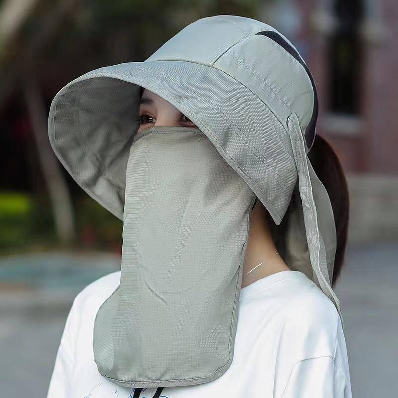 夏天遮陽帽女遮臉防曬太陽帽 騎車遮陽帽 防曬帽 韓國帽子遮臉防紫外線 抗uv帽防曬帽子女 女生帽子 遮陽帽女騎車帽騎行帽-細節圖3