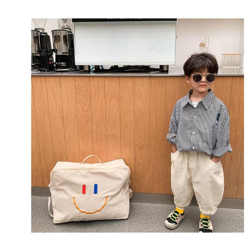 簡約加厚帆布質感雜物收納袋 衣服整理收納袋 旅行袋 置物袋 北歐收納 日系簡約風格收納 拉鍊袋 棉布袋  無印風可水洗-細節圖3