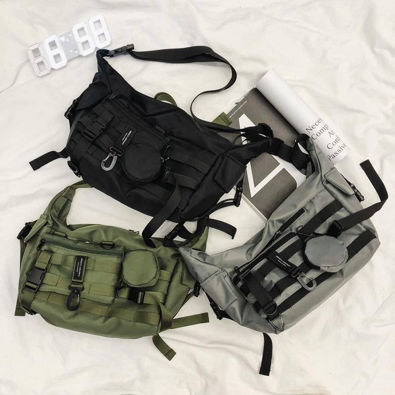 現貨💚戰術防水側背包 日系ins郵差包 防水郵差包 大容量郵差包男 側背包男 軍事側背包 大斜肩包 防盜男用側背包-細節圖5