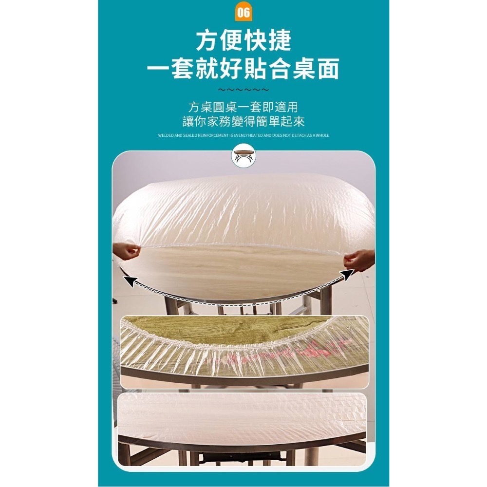 防油汙水一次性薄膜桌布（10入）-細節圖3