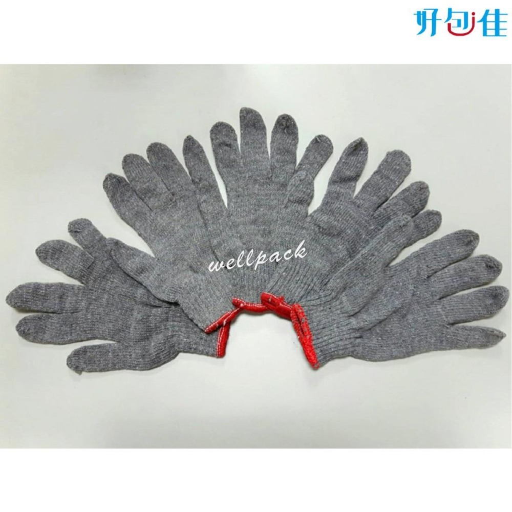 【好包佳】MIT台灣製造 20兩灰色棉紗手套 1打12雙 灰色手套 工作手套 工地手套 工作必備 保護雙手不受傷-細節圖4
