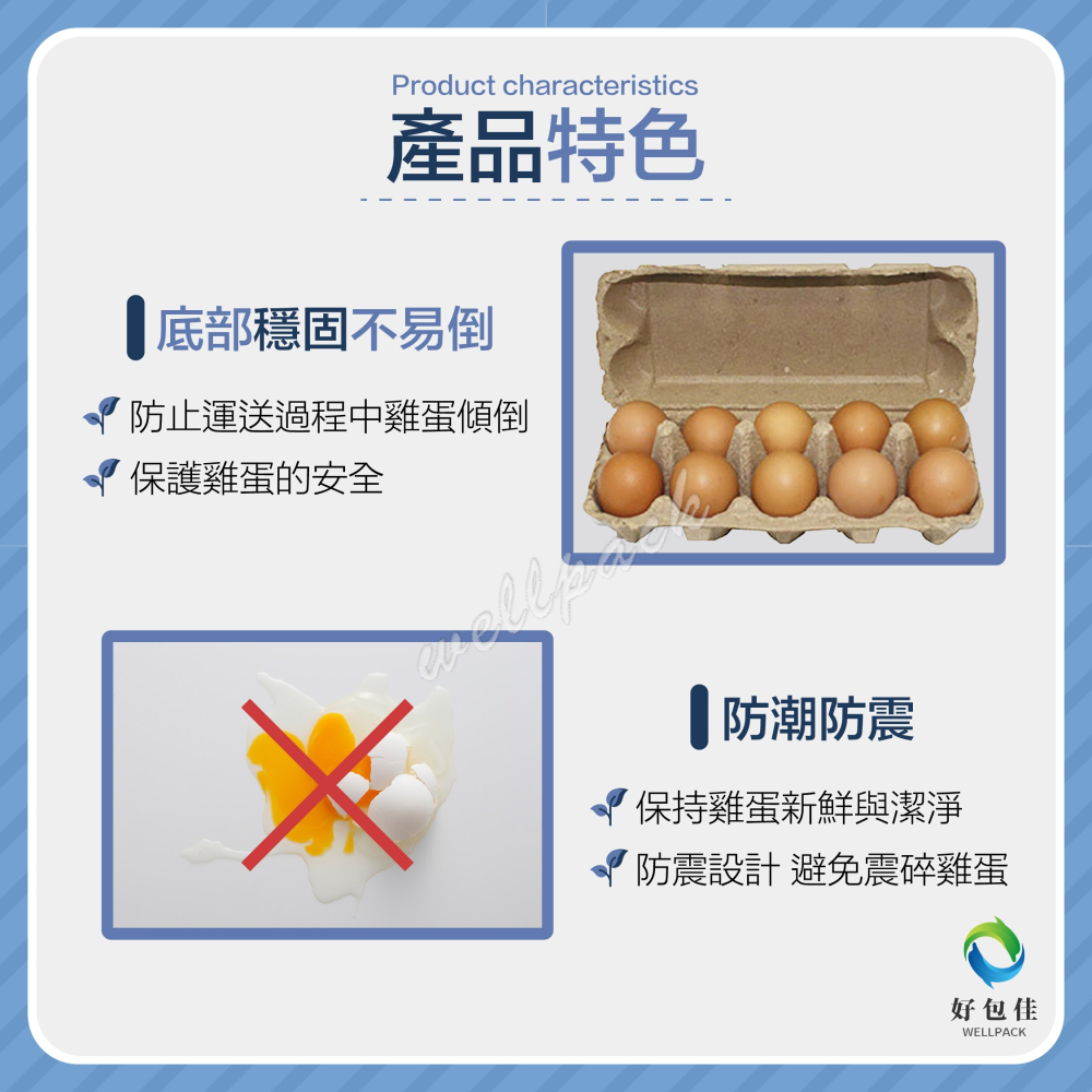 【好包佳】紙蛋盒 環保雞蛋盒 10入 紙雞蛋盒 雞蛋紙盒 環保蛋盒 環保紙蛋盒 厚款紙蛋盒 台灣製造 蛋盒-細節圖3
