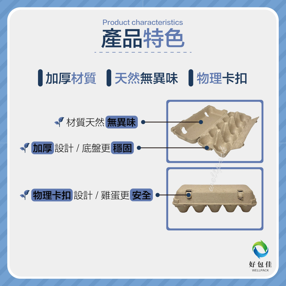 【好包佳】紙蛋盒 環保雞蛋盒 10入 紙雞蛋盒 雞蛋紙盒 環保蛋盒 環保紙蛋盒 厚款紙蛋盒 台灣製造 蛋盒-細節圖4