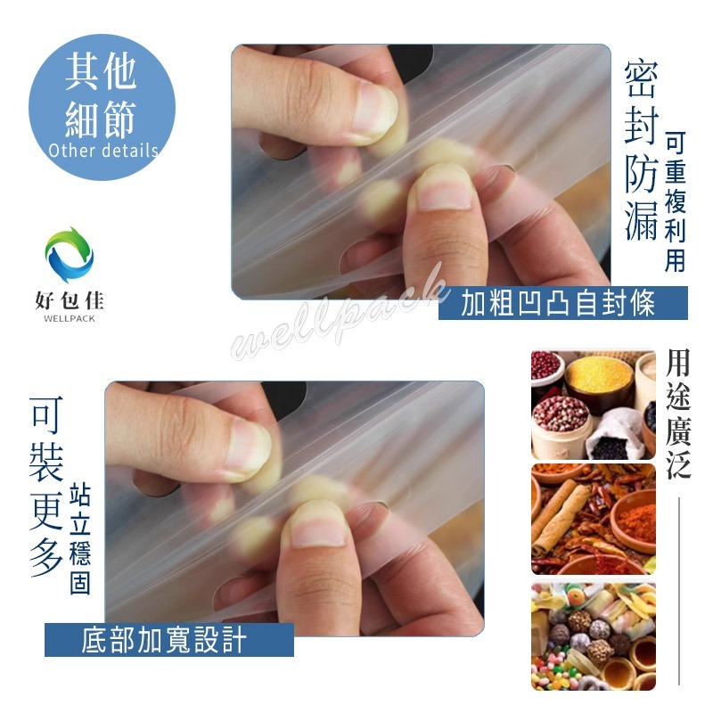 【好包佳】新品上市 手提夾鏈立袋 磨砂夾鏈袋 多種規格 吐司夾鏈袋 透明站立夾鏈袋 食品封口袋 密封袋-細節圖5