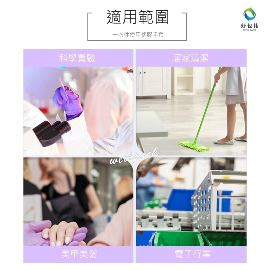 【好包佳】AQUA手套 NBR手套 橡膠手套 紫色手套 NBR 無粉 矽膠手套 餐飲手套 醫療手套 防油手套 SGS認證-細節圖4