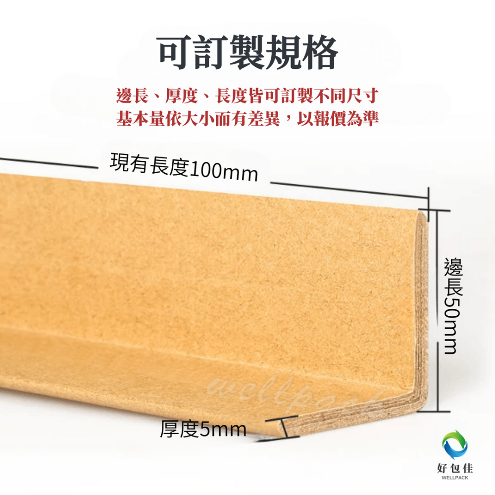 【好包佳】L型紙護角 紙護角條 護角邊條 角護板 環保包裝 紙護角板 包裝材料 保護角 宅配防撞角 搬家裝潢防撞-規格圖4