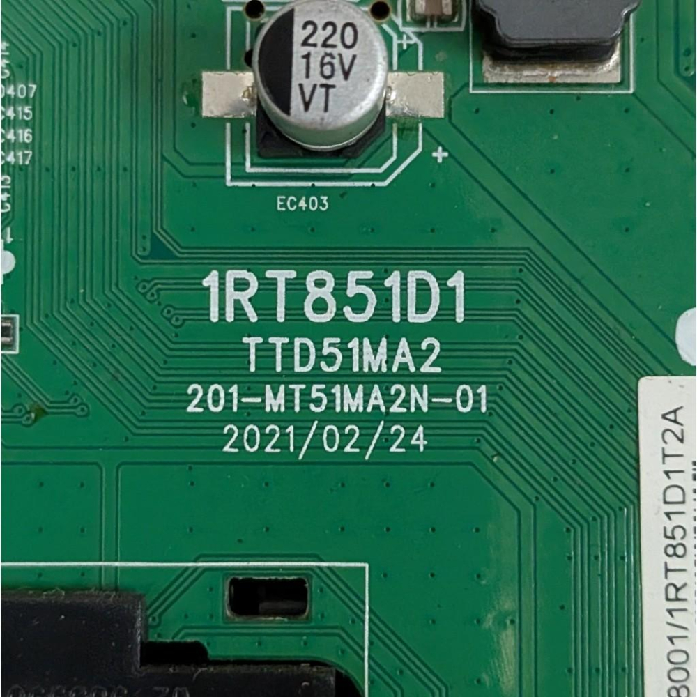 原廠 SAMPO 聲寶 EM-50JB220 主機板 1RT851D1 拆機良品-細節圖2