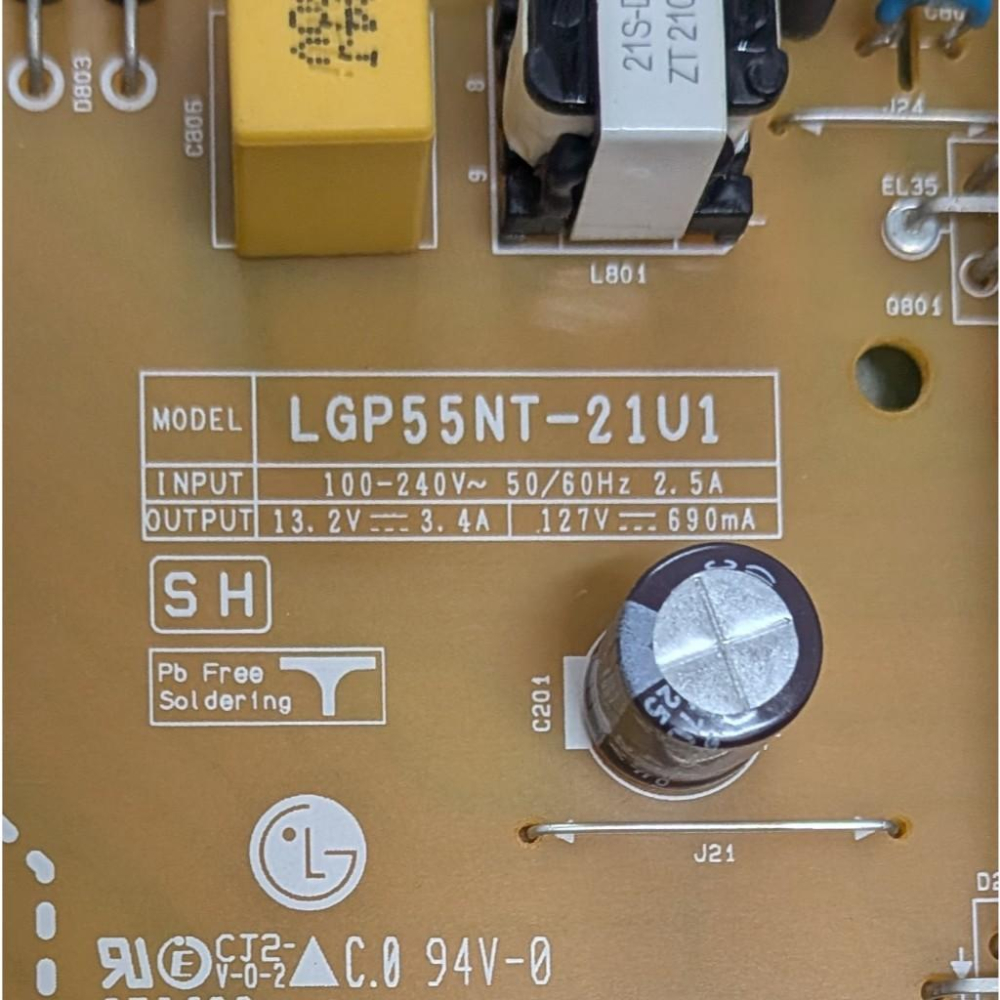 原廠 LG 樂金 55NANO76SPA 電源板 LGP55NT-21U1 EAX69501702 拆機良品-細節圖3