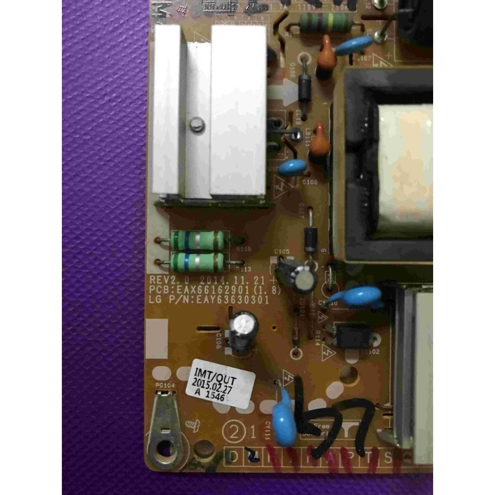 台灣原廠 LG 樂金 43LF5400 電源板 EAX66162901  拆機良品-細節圖2