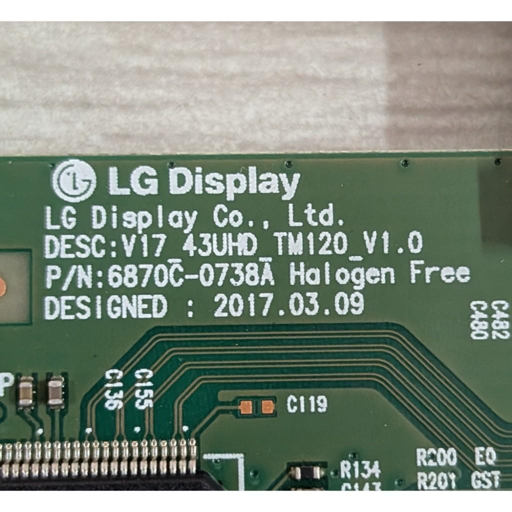 原廠 CHIMEI 奇美 TL-55M200 邏輯板 6870C-0738A 拆機良品-細節圖2