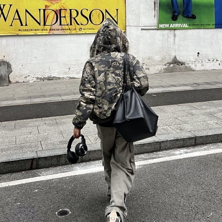 美式大毛絨連帽外套 迷彩-細節圖3