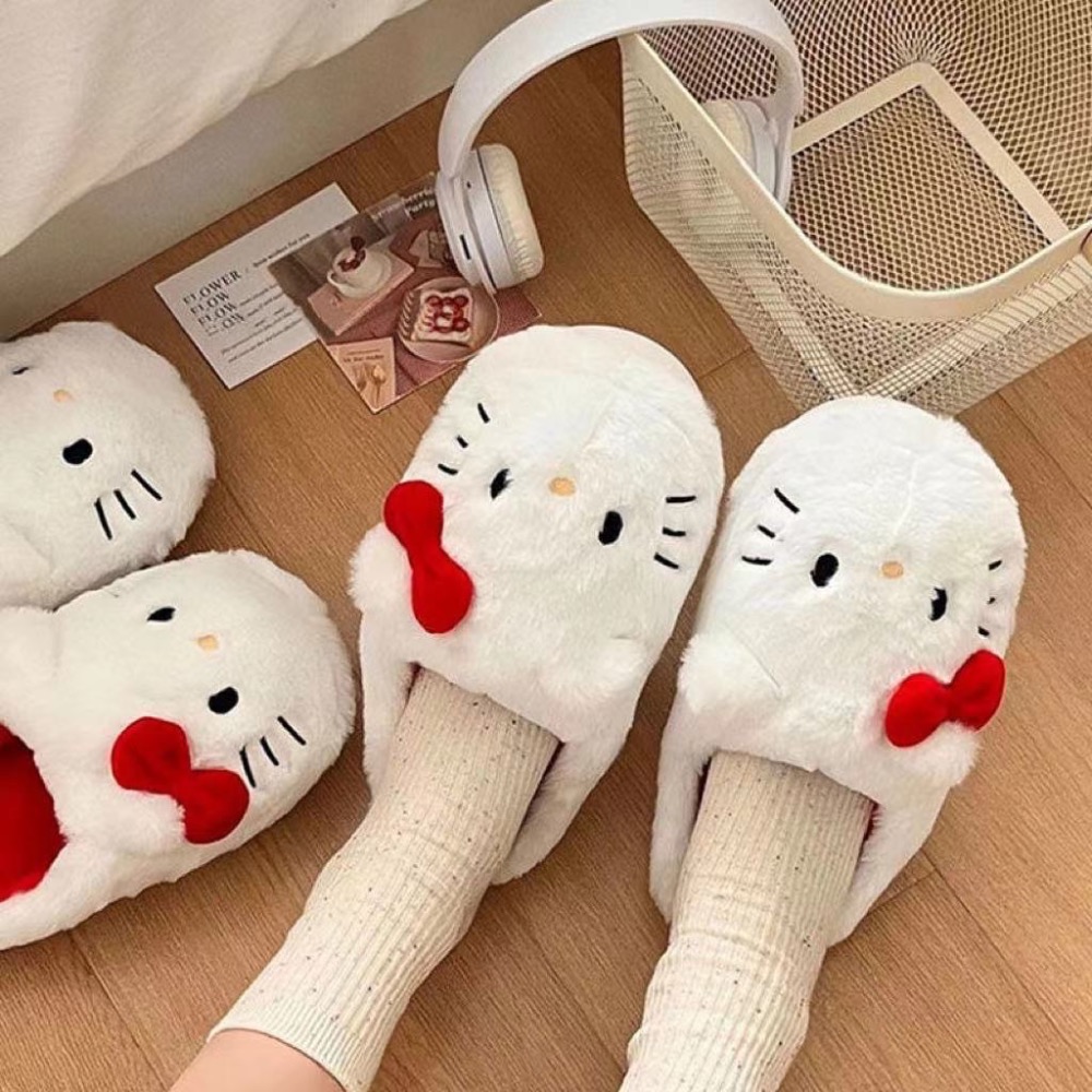 hallo kitty 可愛居家保暖棉拖鞋-細節圖2